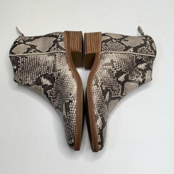 Dolce Vita Women's Tavin Faux Snakeskin Zip Booties Ankle Boots S-044 Sz 8.5 - Picture 8 of 9